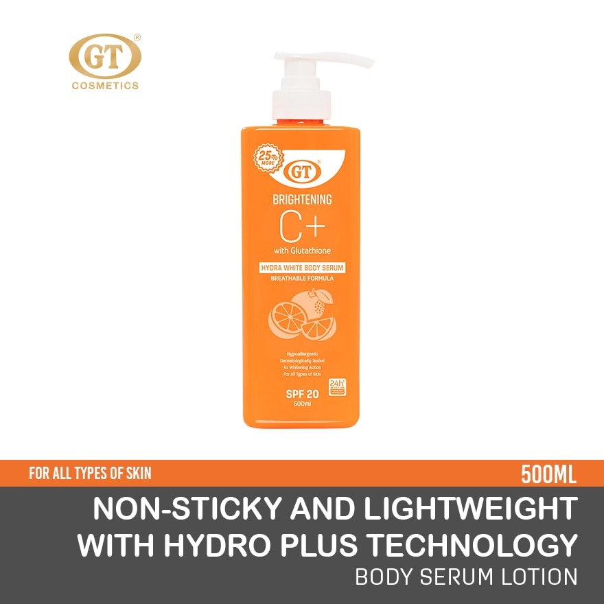 GT COSMETICS, GT COSMETICS Brightening C+ Hydra White Body Serum 500ml | Watsons Philippines GT COSMETICS, GT COSMETICS Brightening C+ Hydra White Body Serum 500ml | Watsons Philippines