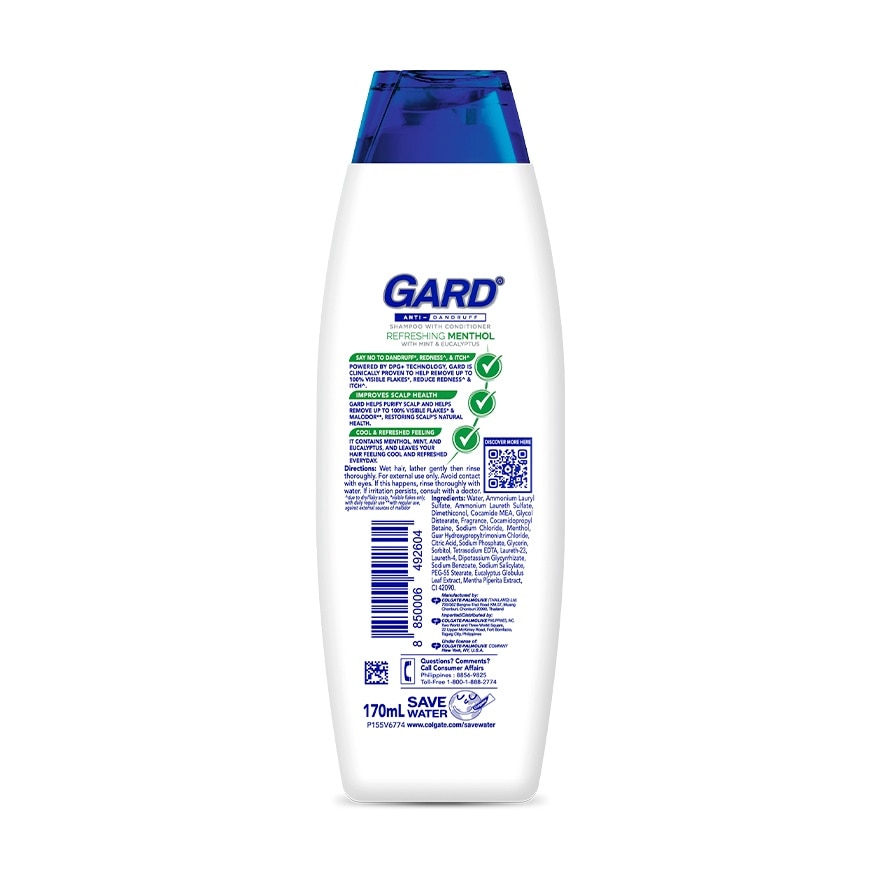 Gard Refreshing Menthol Shampoo 170mL