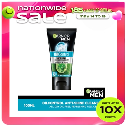 GARNIER - GARNIER Men OilControl Anti-Shine Cooling Foam Cleanser 100ml