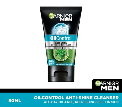 GARNIER GARNIER Men OilControl Anti-Shine Cooling Foam Cleanser 50ml