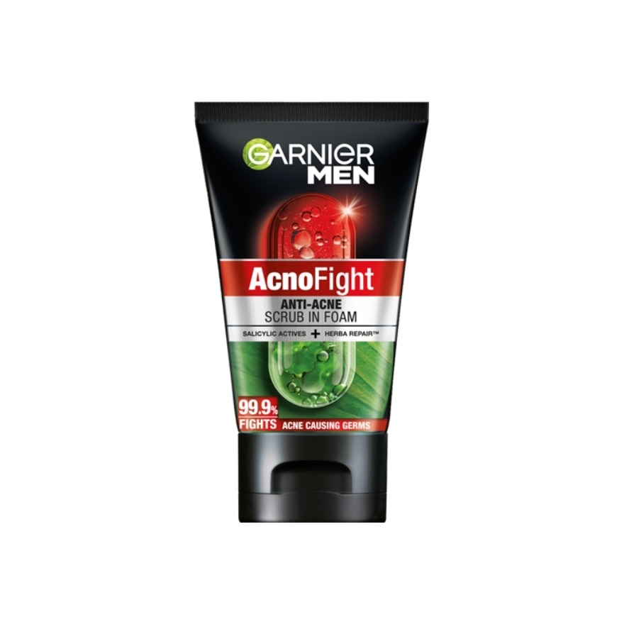 GARNIER Men AcnoFight Anti-Acne Scrub in Foam Cleanser 50ml