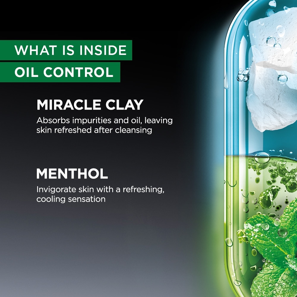 GARNIER Men OilControl Anti-Shine Cooling Foam Cleanser 50ml