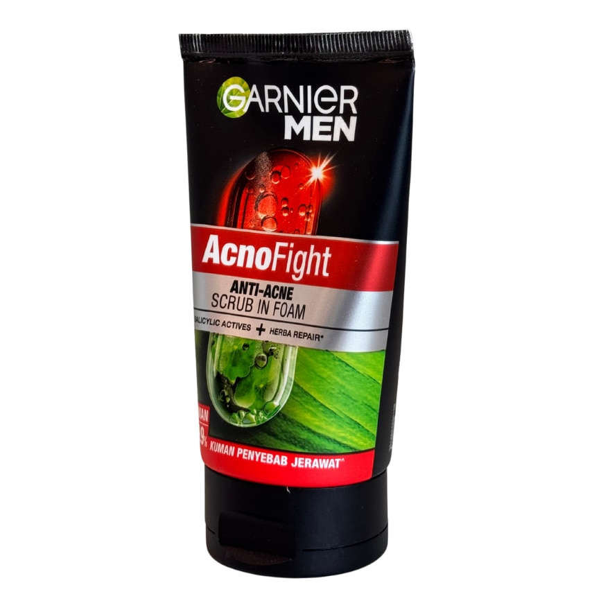 GARNIER Men AcnoFight Anti-Acne Scrub in Foam Cleanser 100ml
