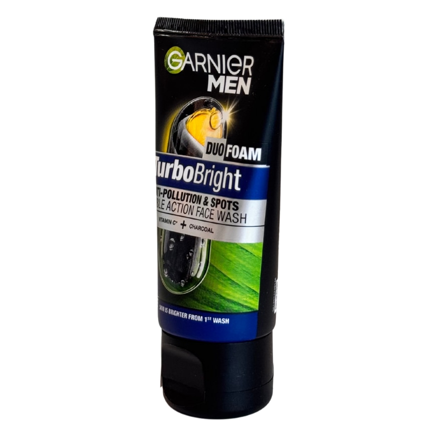 GARNIER Men TurboBright Anti-Spot & Pollution Duo Foam Cleanser 50ml