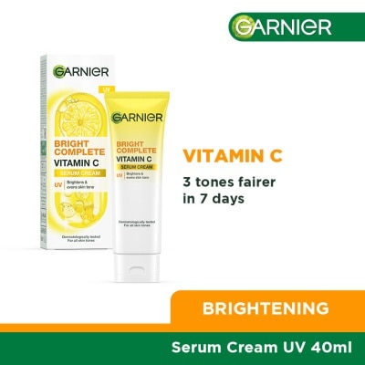 GARNIER Bright Complete 12HR Shine Free Muti-Action Whitening Serum Cream 40mL