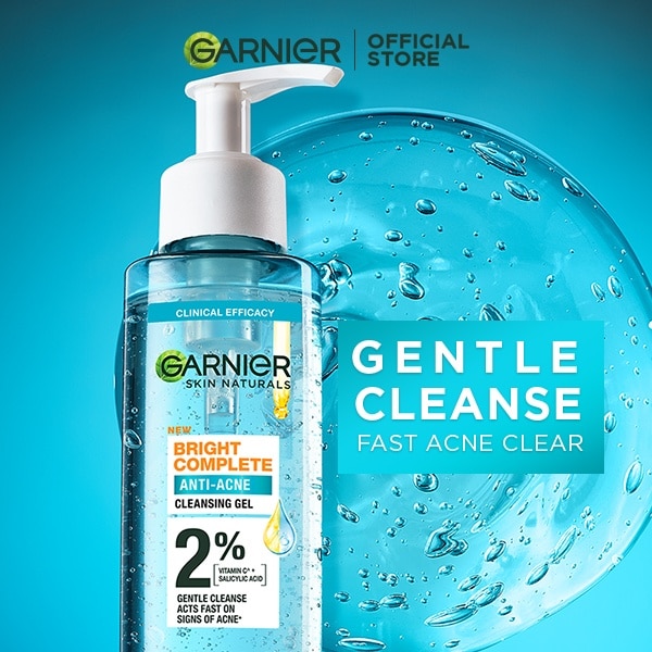 Garnier Bright Complete Anti Acne Gel Cleanser 120Ml