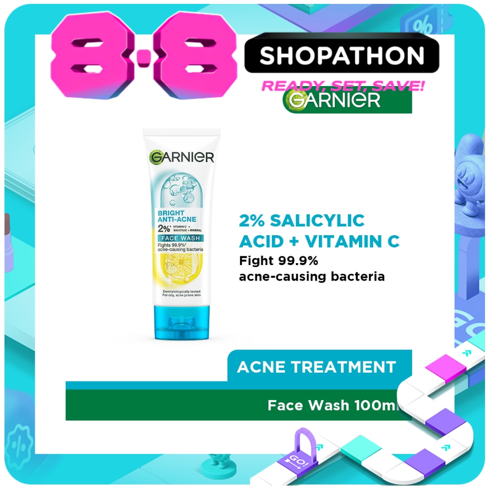 Garnier Bright Complete 3-In-1 Anti Acne Cleanser 100Ml image