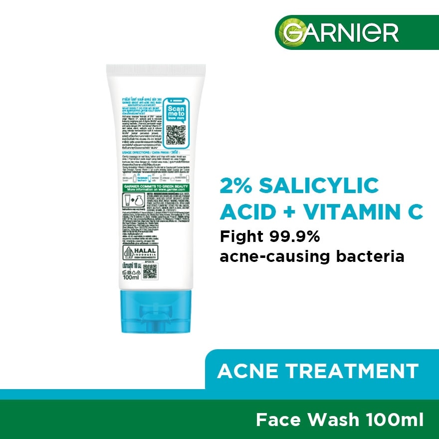 Garnier Bright Complete 3-In-1 Anti Acne Cleanser 100Ml