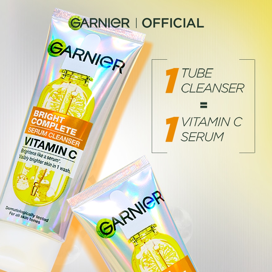 GARNIER Bright Complete Vitamin C Serum Cleanser 100ml