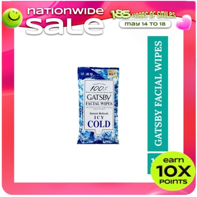 GATSBY - Facial Wipes Ice-Type 15 Sheets