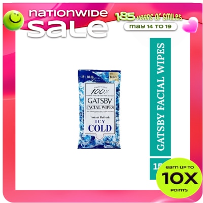 GATSBY - Facial Wipes Ice-Type 15 Sheets