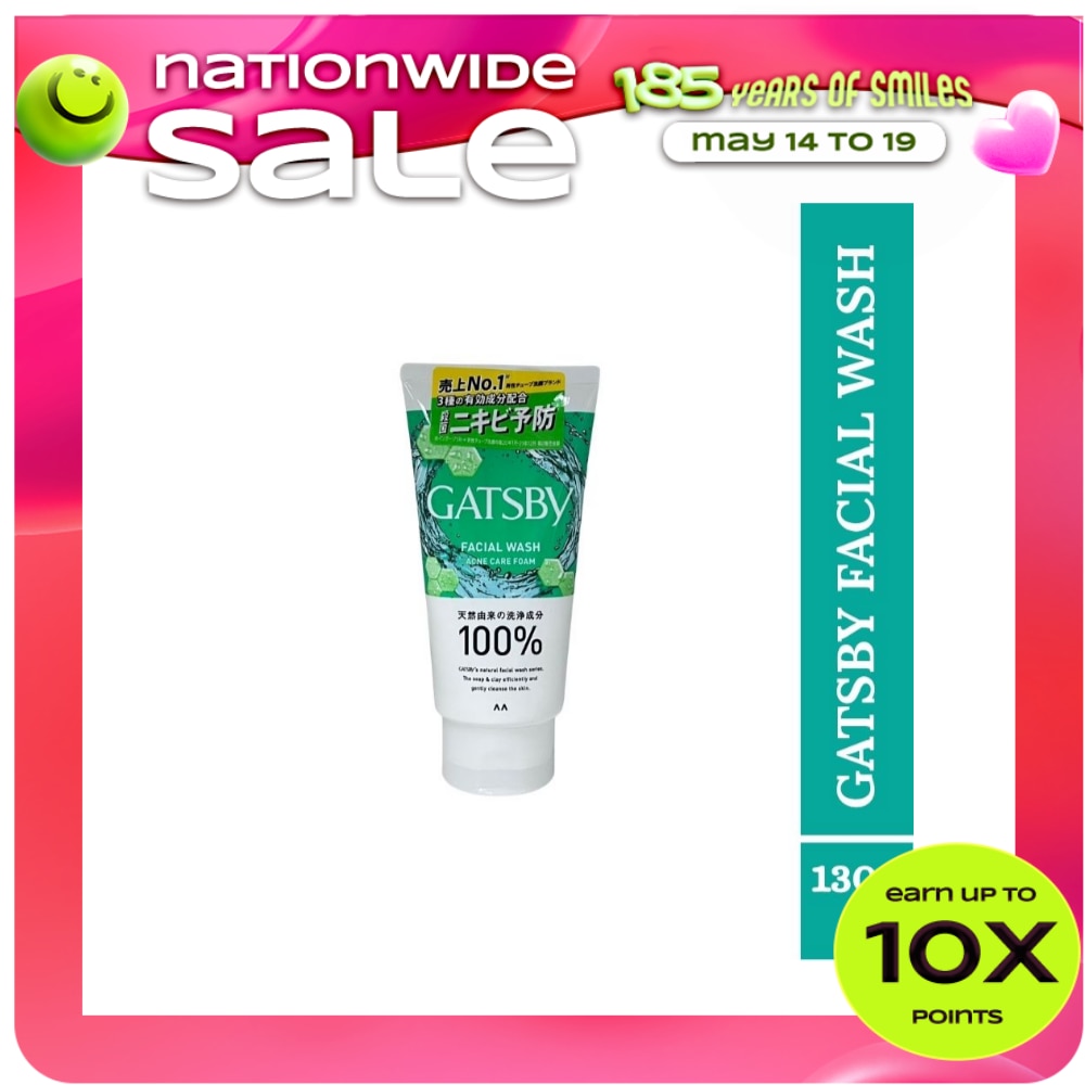 GATSBY Facial Wash Triple Care Acne Foam AQ 130g