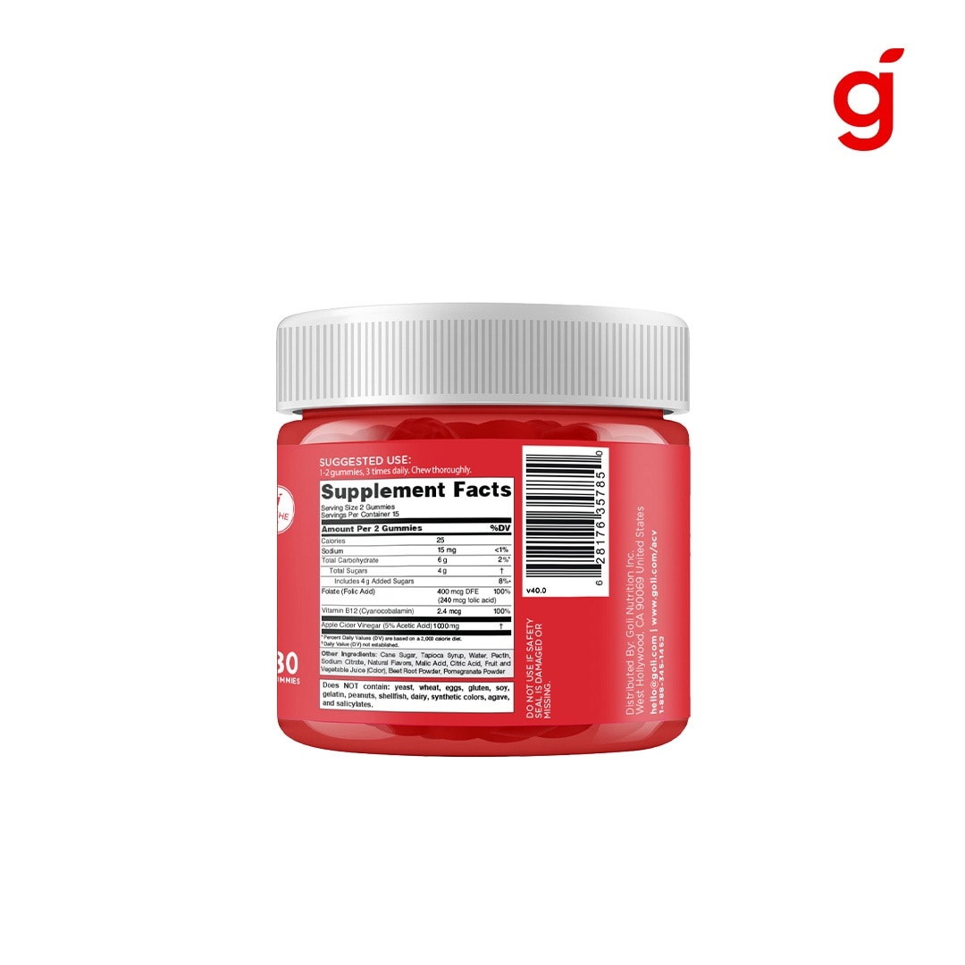 GOLI Apple Cider Vinegar gummies 30s