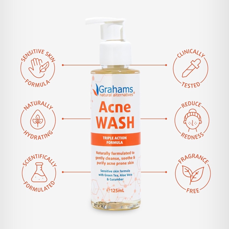 GRAHAMS NATURAL Acne Wash 125ml