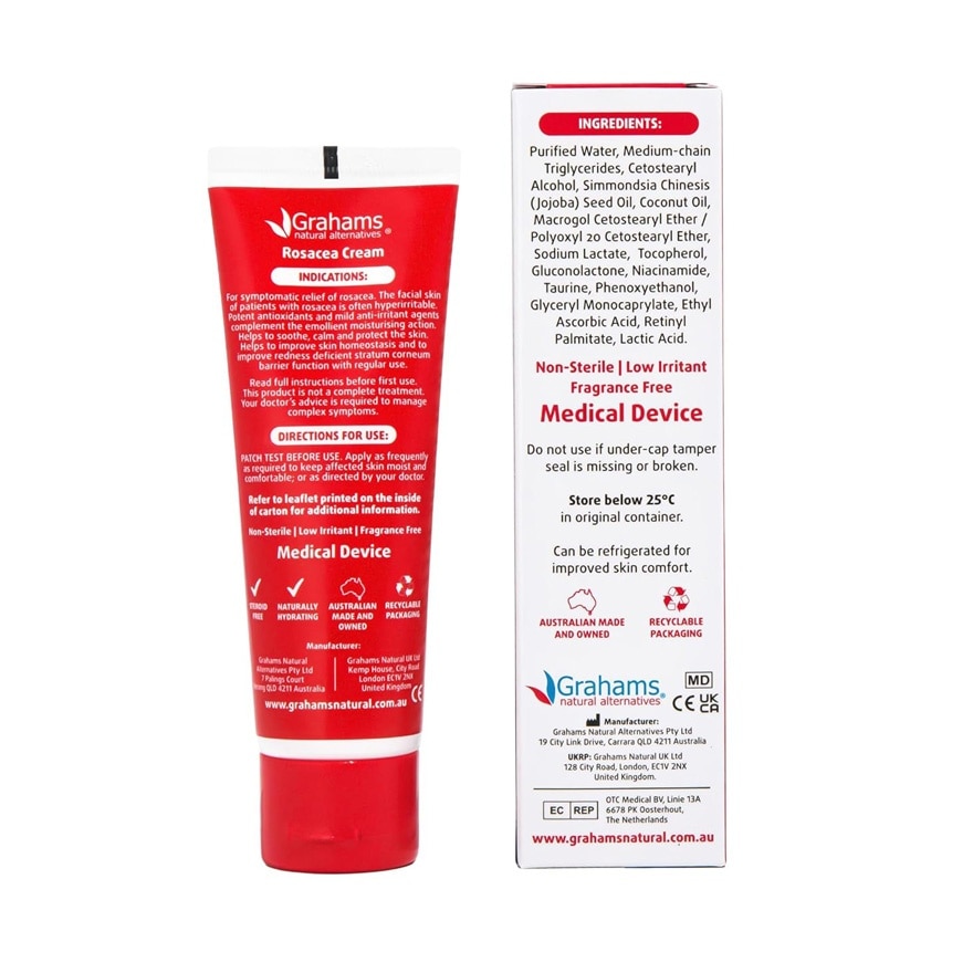 GRAHAMS NATURAL Rosacea Cream 75g