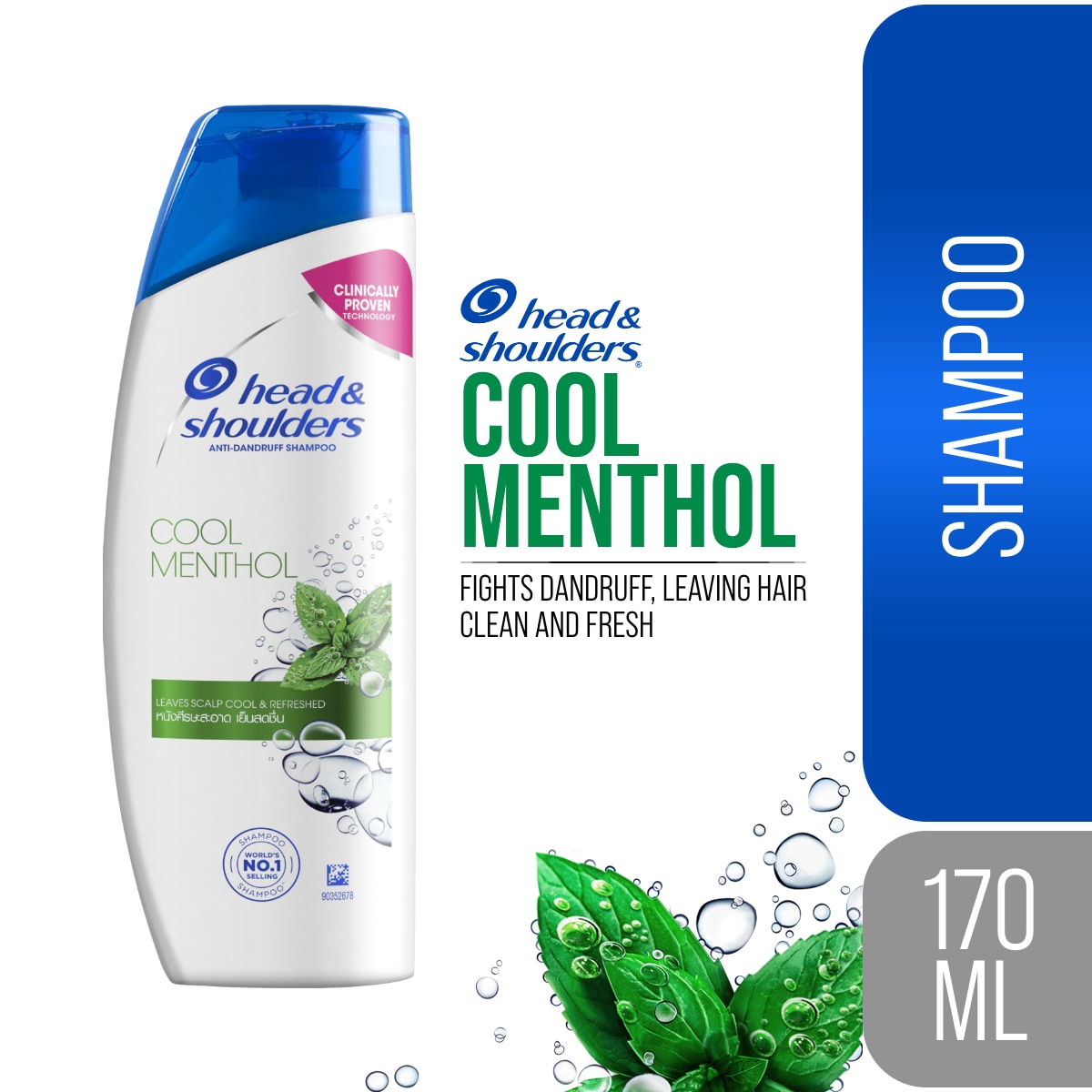 Cool Menthol Anti-Dandruff Scalp Care Hair Shampoo 170ml