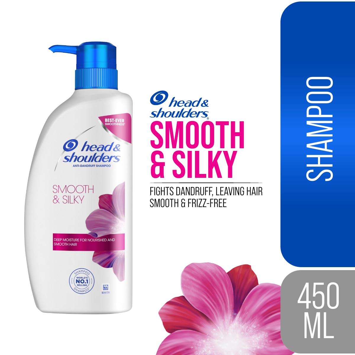 HEAD N SHOULDERS Smooth and Silky Shampoo 450mL