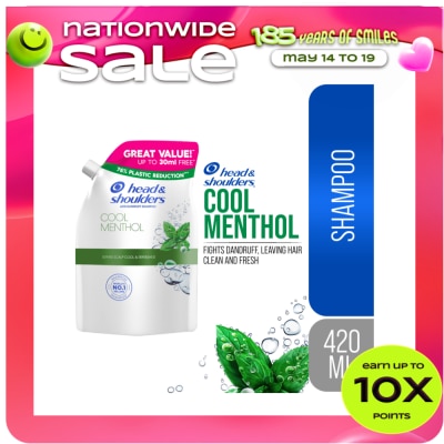HEAD N SHOULDERS - HEAD N SHOULDERS Shampoo Cool Menthol 420ml Refill