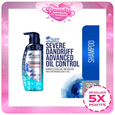 HEAD N SHOULDERS - HEAD N SHOULDERS Professional Severe Dandruff Advanced Oil Control Shampoo 300ml x 1