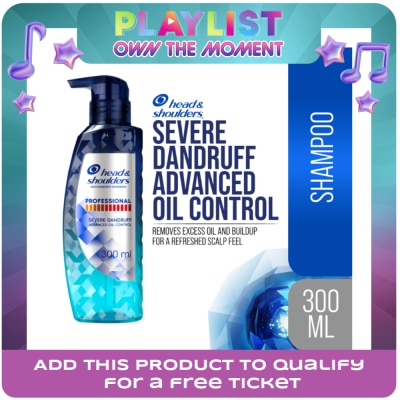 HEAD N SHOULDERS - HEAD N SHOULDERS Professional Severe Dandruff Advanced Oil Control Shampoo 300ml x 1