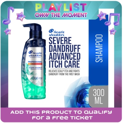 HEAD N SHOULDERS - HEAD N SHOULDERS Professional Severe Dandruff Advanced Itch Care Shampoo 300ml x 1