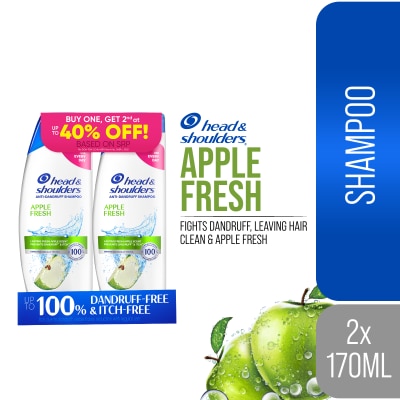 HEAD N SHOULDERS - HEAD & SHOULDERS Anti-Dandruff Shampoo Apple Fresh Bundle 170ml