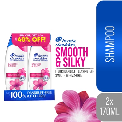HEAD N SHOULDERS - HEAD & SHOULDERS Anti-Dandruff Shampoo Smooth & Silky Bundle 170ml