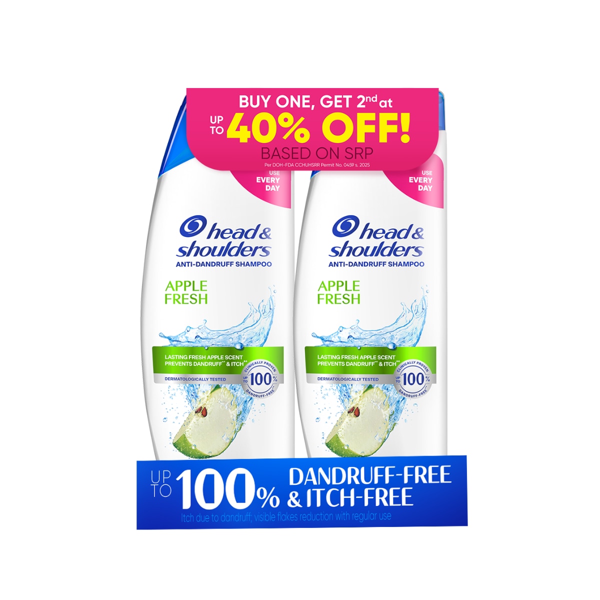 HEAD N SHOULDERS Anti-Dandruff Shampoo Apple Fresh 330ml Bundle