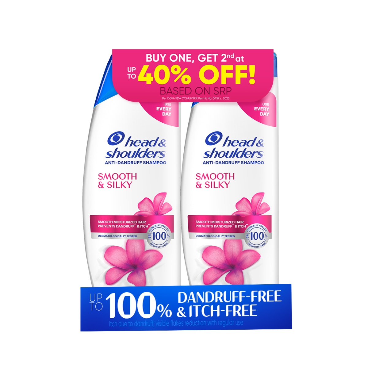 HEAD N SHOULDERS Anti-Dandruff Shampoo Smooth and Silky 330ml Bundle