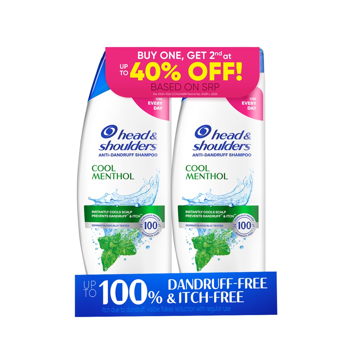 HEAD N SHOULDERS Anti-Dandruff Shampoo Cool Menthol 330ml Bundle