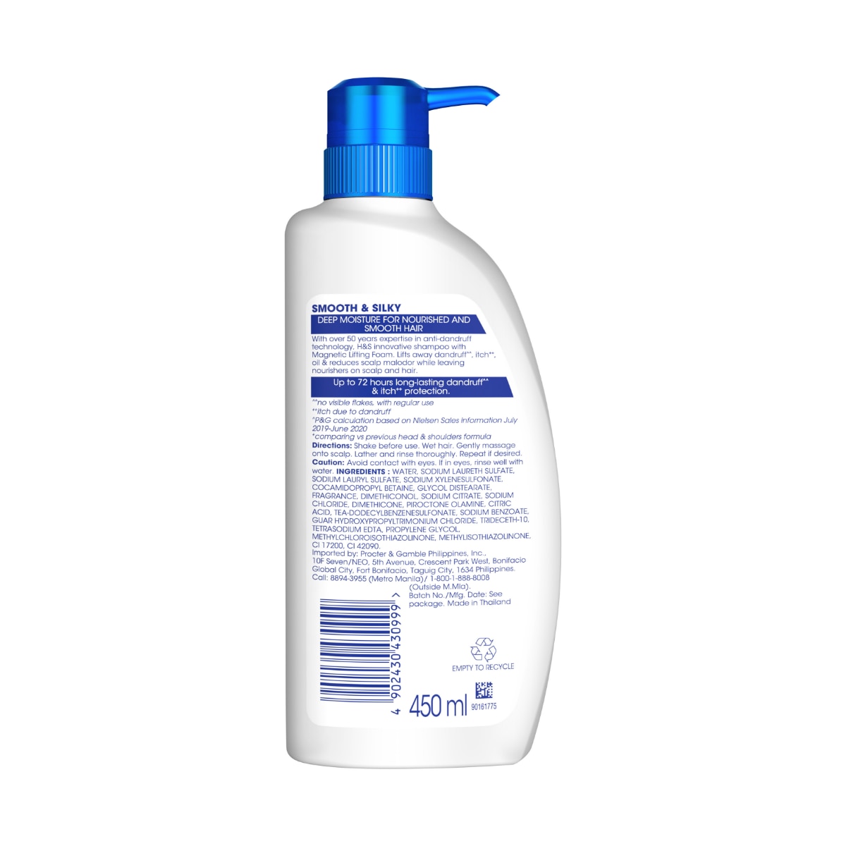 HEAD N SHOULDERS Smooth and Silky Shampoo 450mL