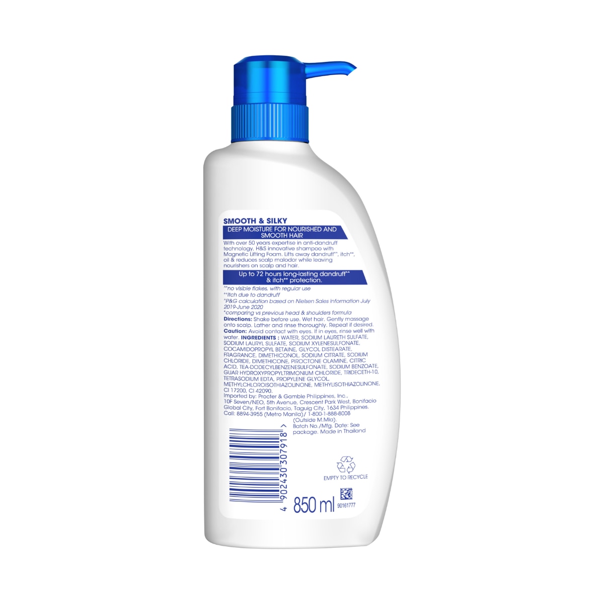 Smooth & Silky Anti-Dandruff Scalp Care Hair Shampoo 850mL