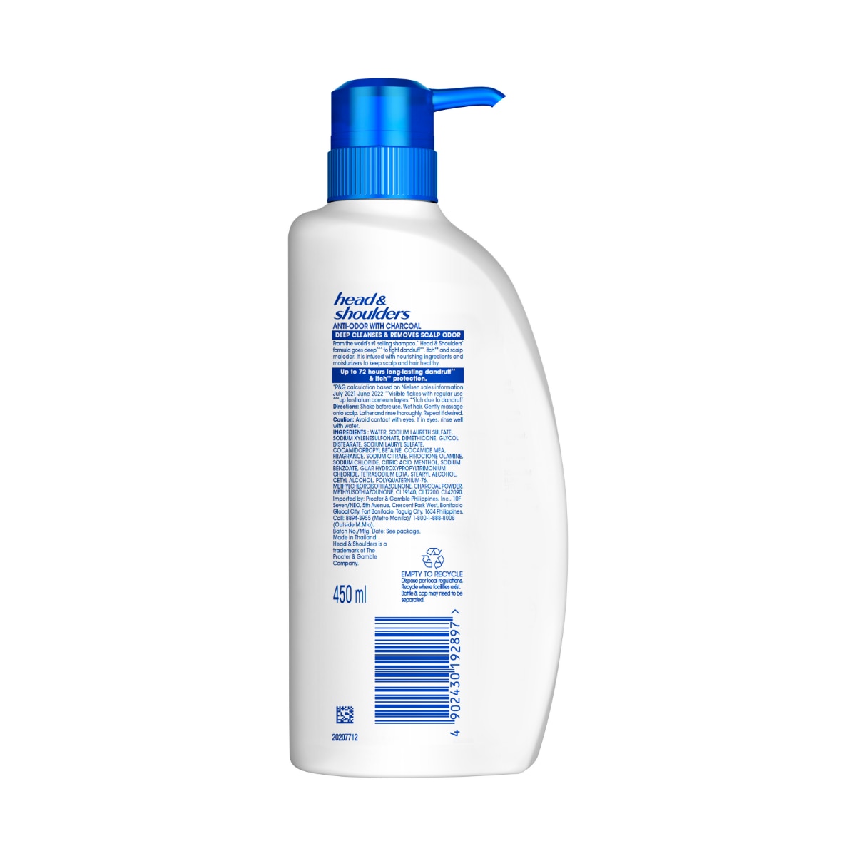 Anti-Odor with Charcoal Shampoo 450mL