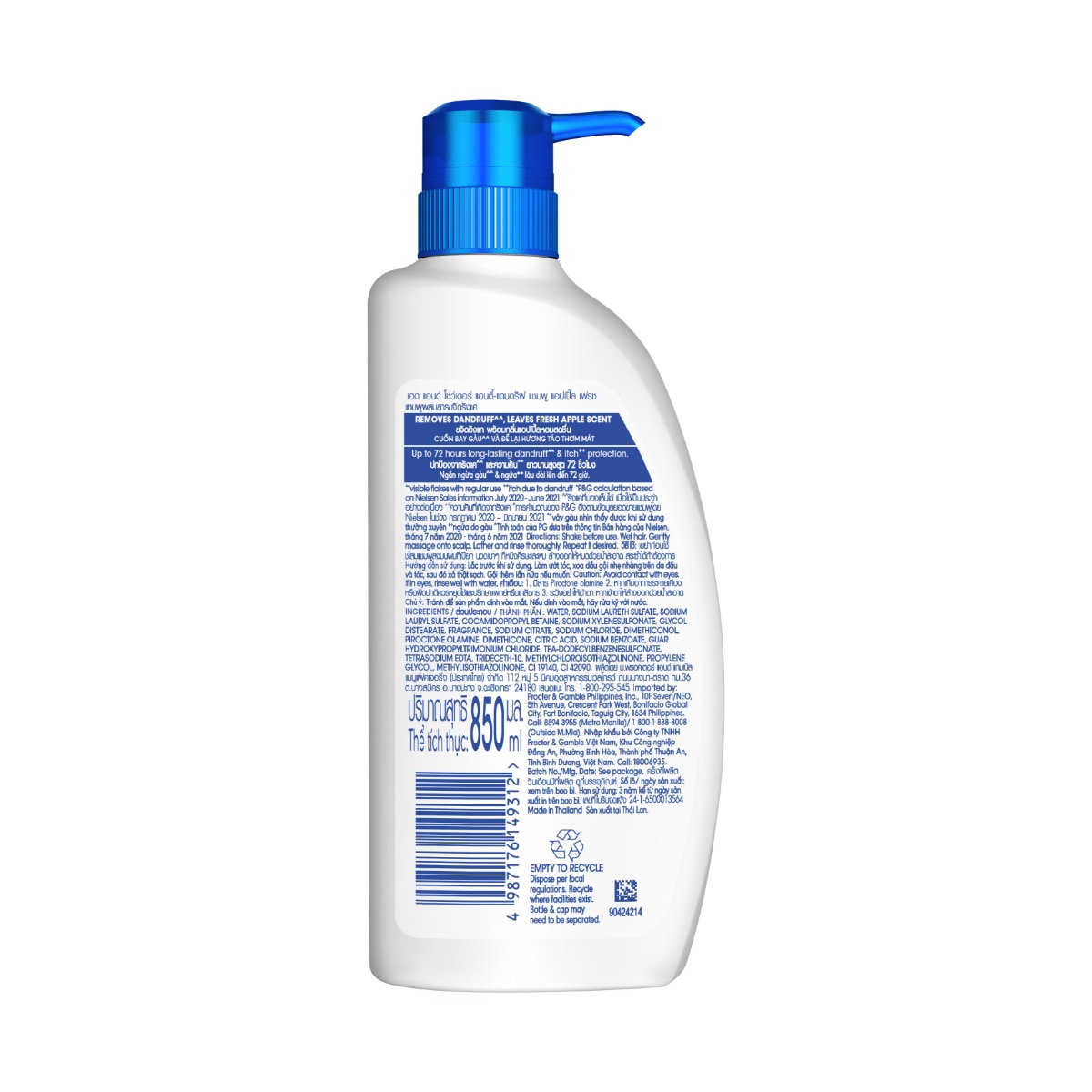 HEAD N SHOULDERS Shampoo Apple Fresh 850ML