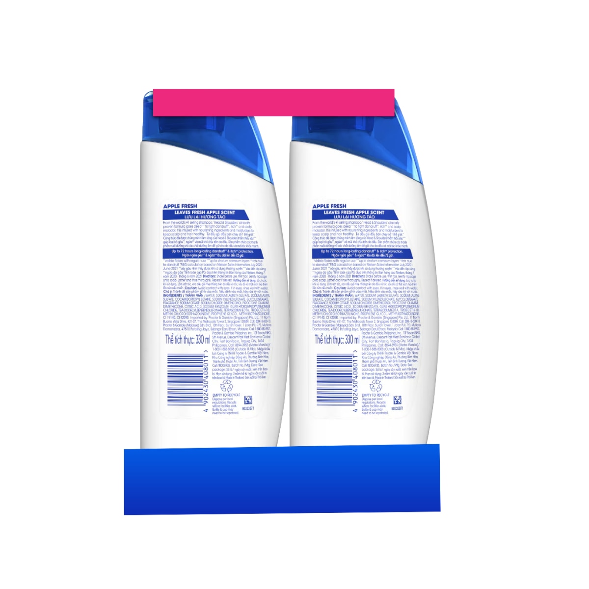 HEAD N SHOULDERS Anti-Dandruff Shampoo Apple Fresh 330ml Bundle
