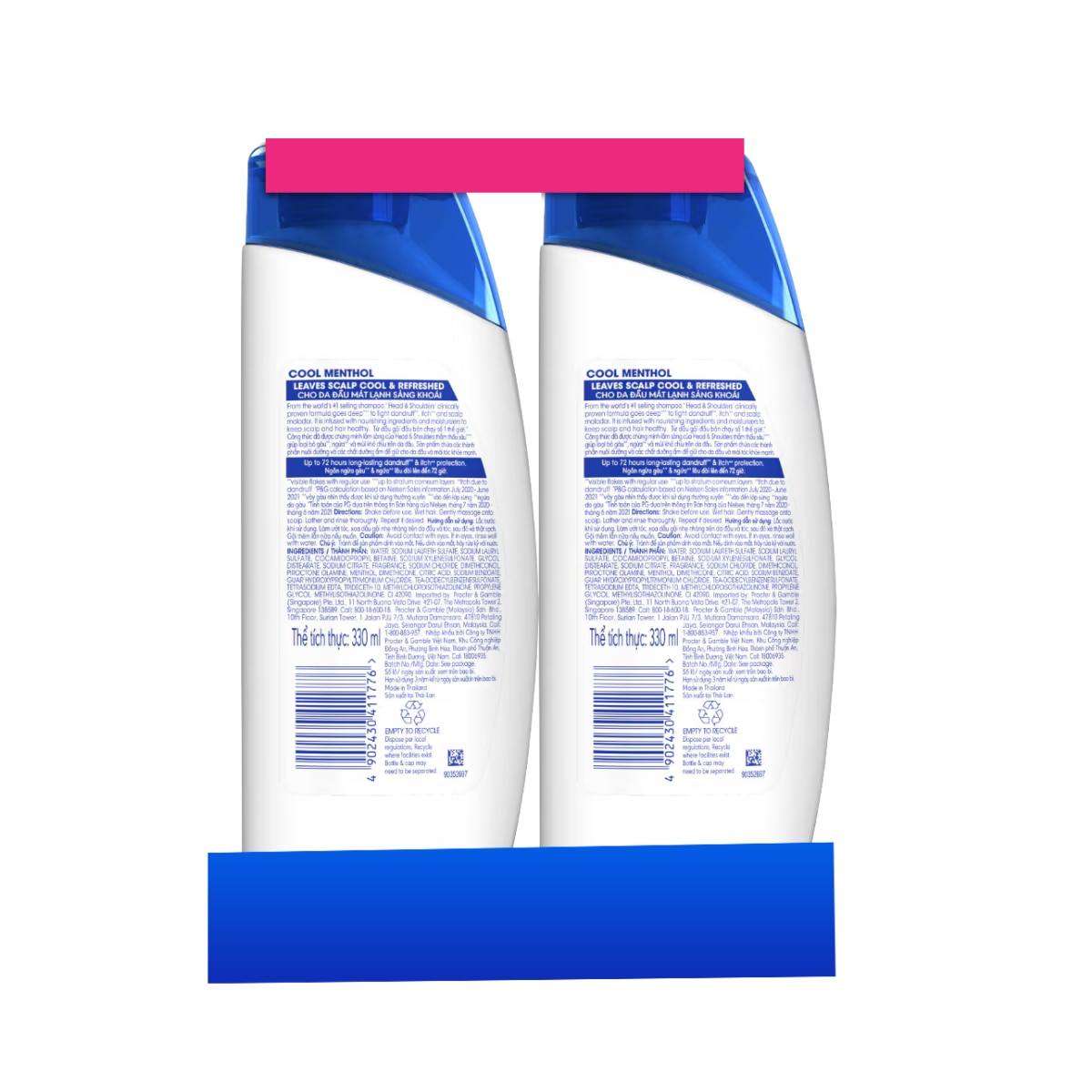 HEAD N SHOULDERS Anti-Dandruff Shampoo Cool Menthol 330ml Bundle
