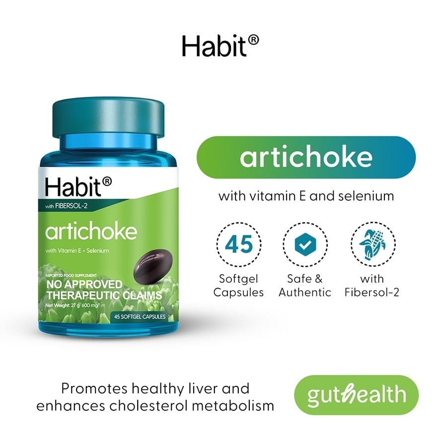 HABIT Artichoke with Vit. E + Selenium 45 softgel capsule (Liver health)