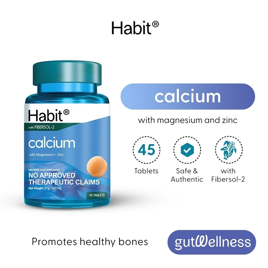 HABIT Calcium with Magnesium + Zinc 45 tablets (Bone health)