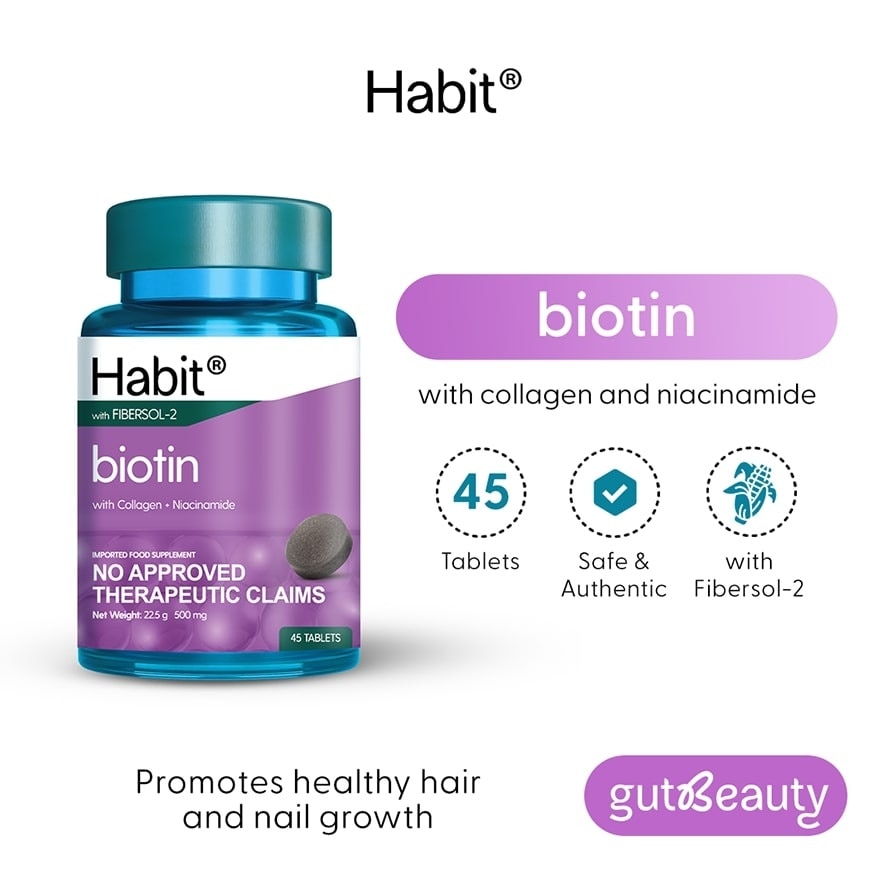 HABIT Biotin with Collagen + Niacinamide 45 tablets (Hair growth)