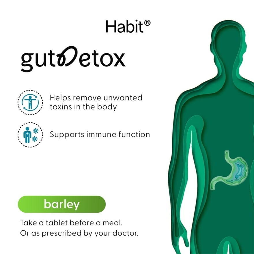 HABIT Barley with Wheatgrass + Spirulina 90 tablets (Detox)