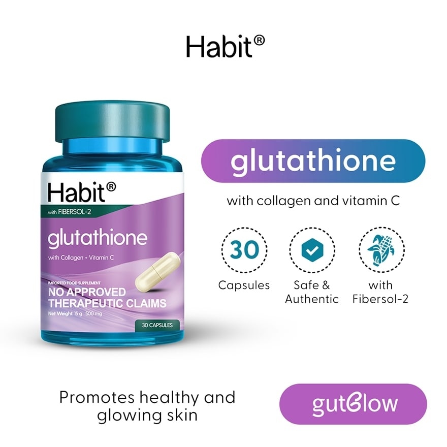 HABIT Glutathione with Collagen + Vitamin C 30 capsules (Skin brightening)