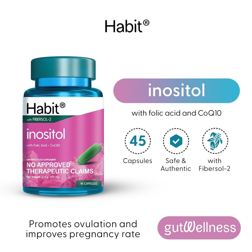 HABIT Inositol with Folic Acid + CoQ10 45 tablets (Women's health)