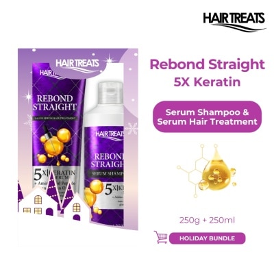 HAIR TREATS HAIR TREATS Rebond Straight Shampoo Hair Treatment Bundle Set image