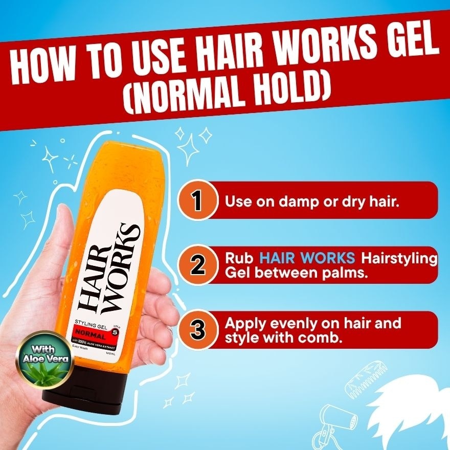 Normal Hold Hairstyling Gel(Orange)120ml
