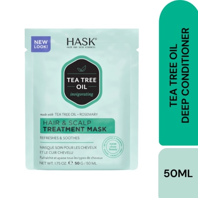 HASK HASK Tea Tree Oil & Rosemary Hair And Scalp Treatment Mask 50ml