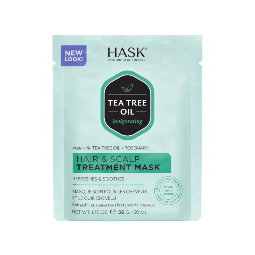 HASK Tea Tree Oil & Rosemary Hair And Scalp Treatment Mask 50ml