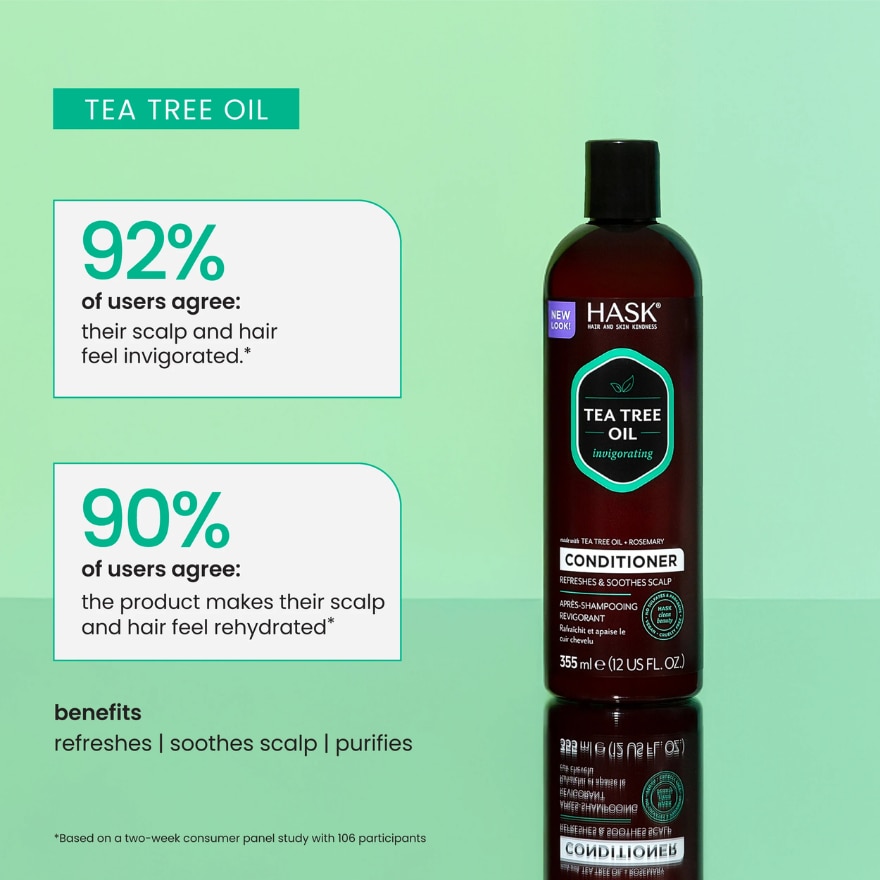 HASK Tea Tree Oil And Rosemary Invigorating Conditioner 355ml
