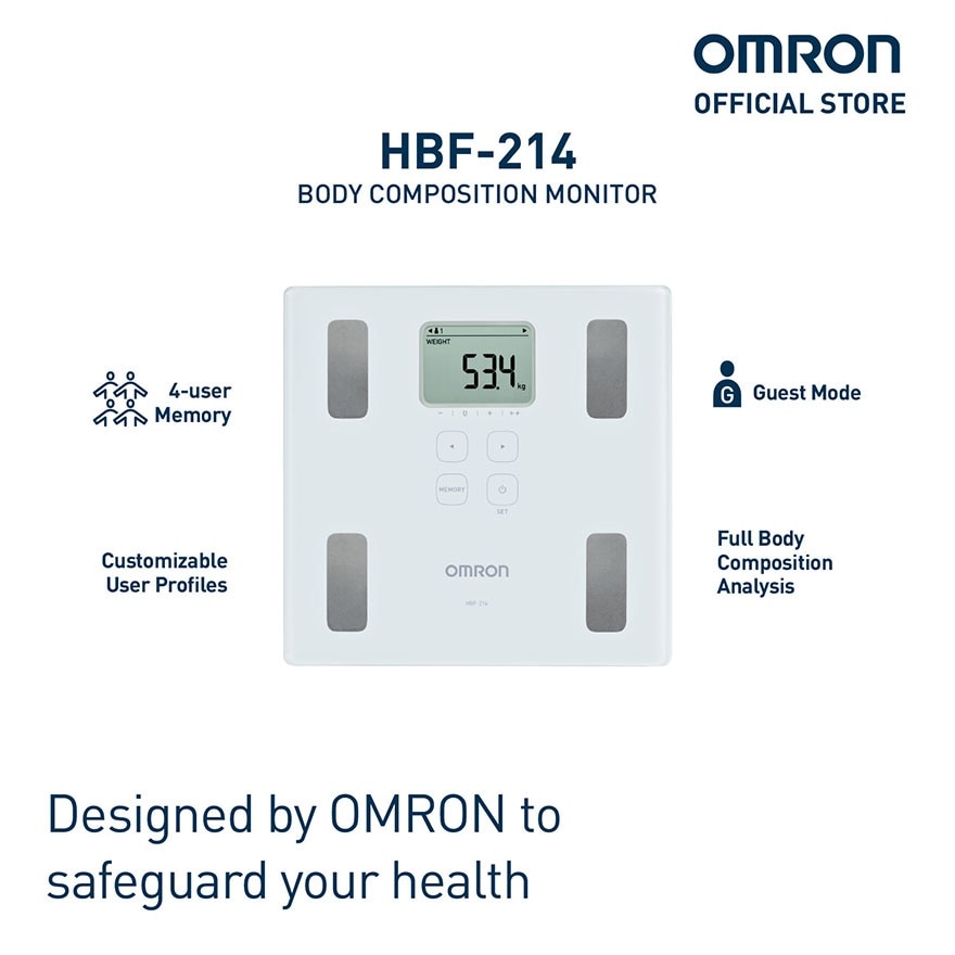 OMRON HBF-214 Digital Body Composition Monitor Weighing Weight Scale