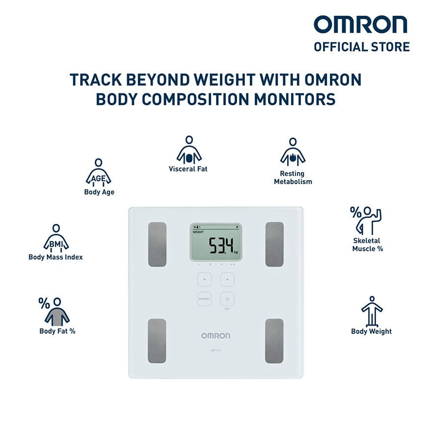 OMRON HBF-214 Digital Body Composition Monitor Weighing Weight Scale