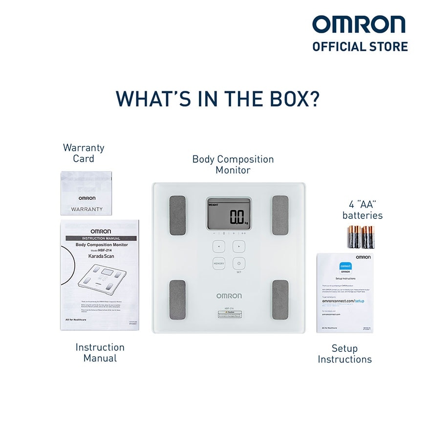 OMRON HBF-214 Digital Body Composition Monitor Weighing Weight Scale